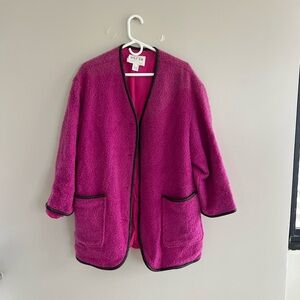 Oscar de la Renta Women's Pink and Brown Coat